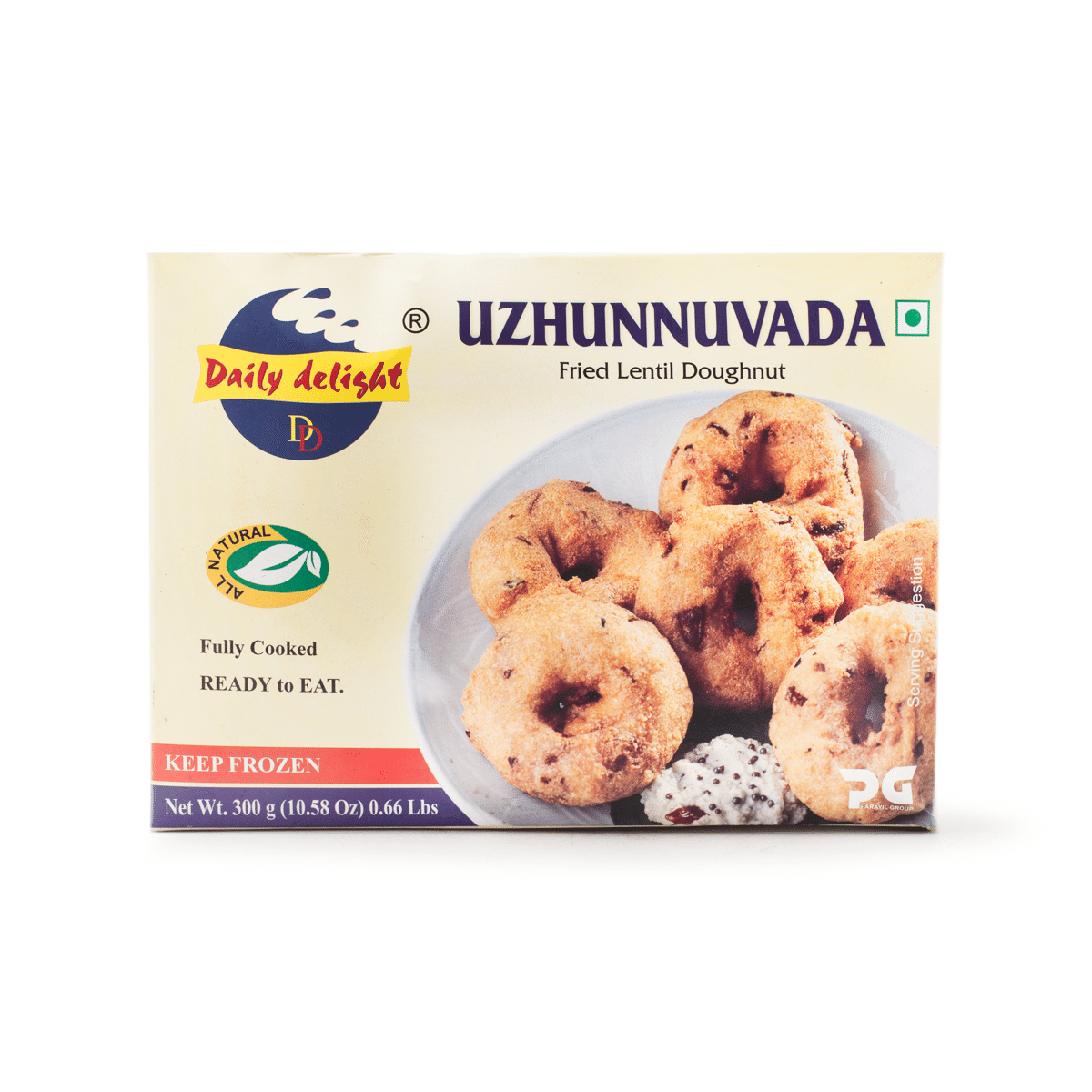 Daily Delight Uzhunnuvada (Fried Lentil Doughnut), Frozen 300 g