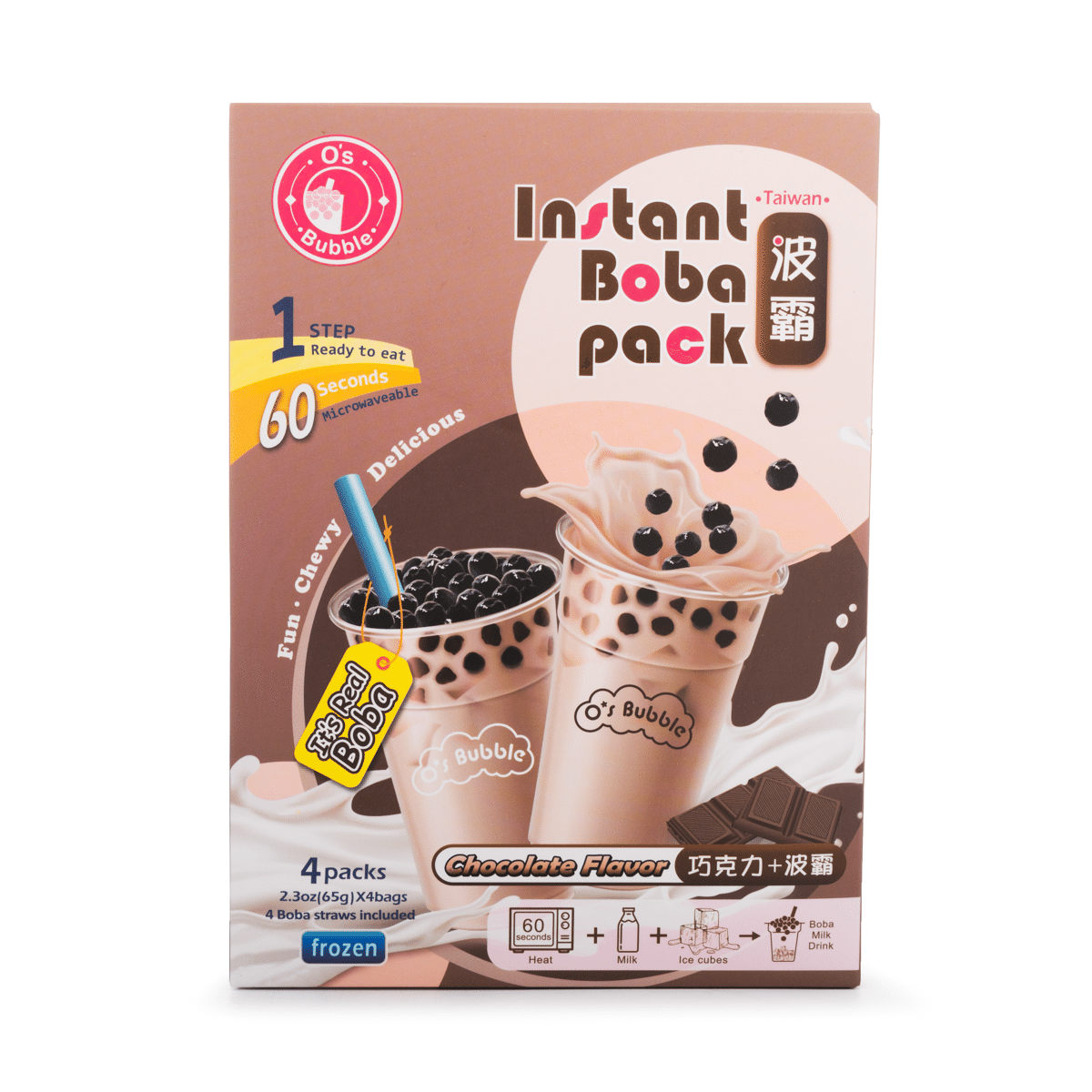 O'S Bubble Chocolate Boba Kit 4P 9.2 oz