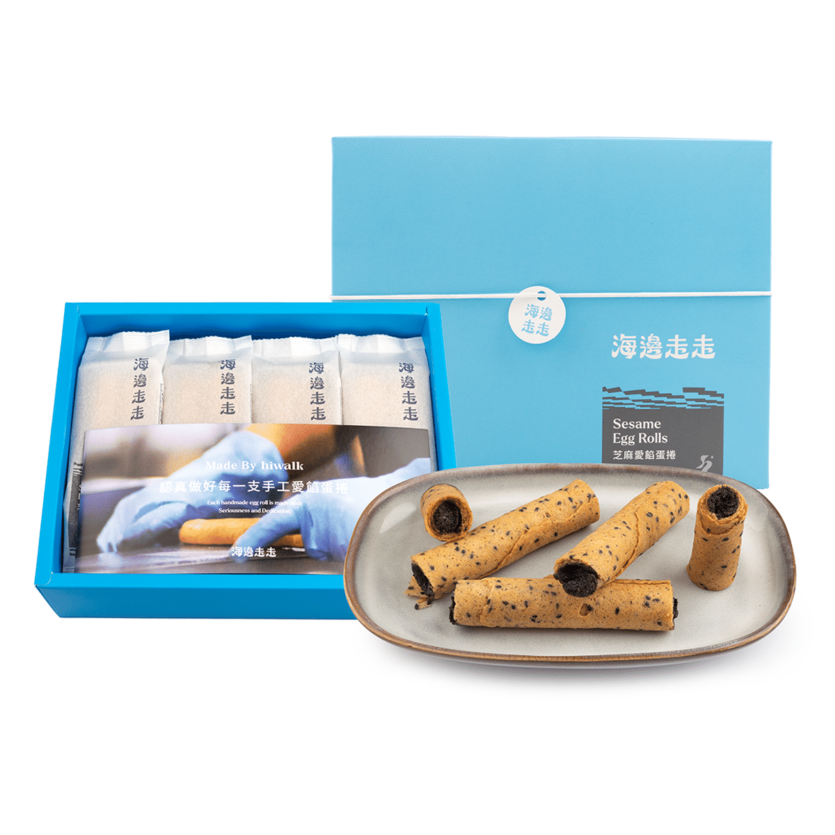 海边走走 芝麻爱馅蛋卷(2根*8包) 14.1 盎司