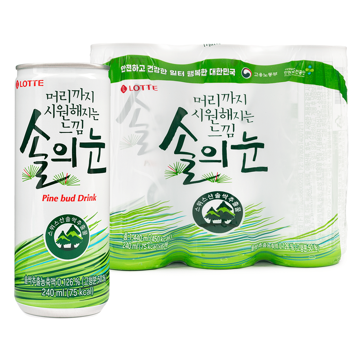 Lotte Pine Bud Drink 6pk 240 ml