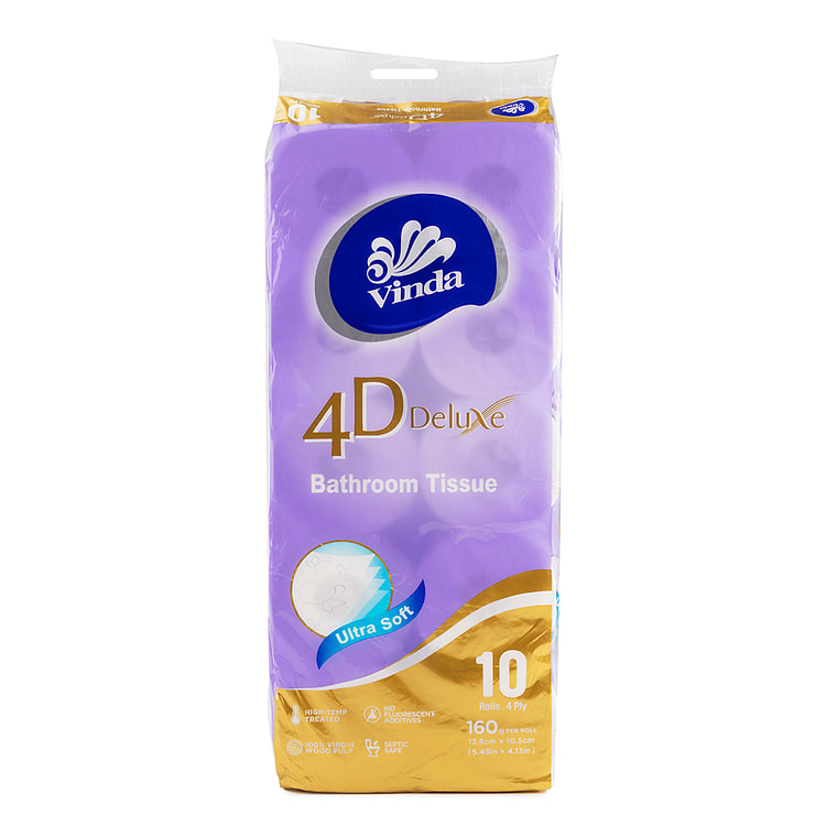 维达4D立体印花卫生纸厕纸   10卷x4层 1 个