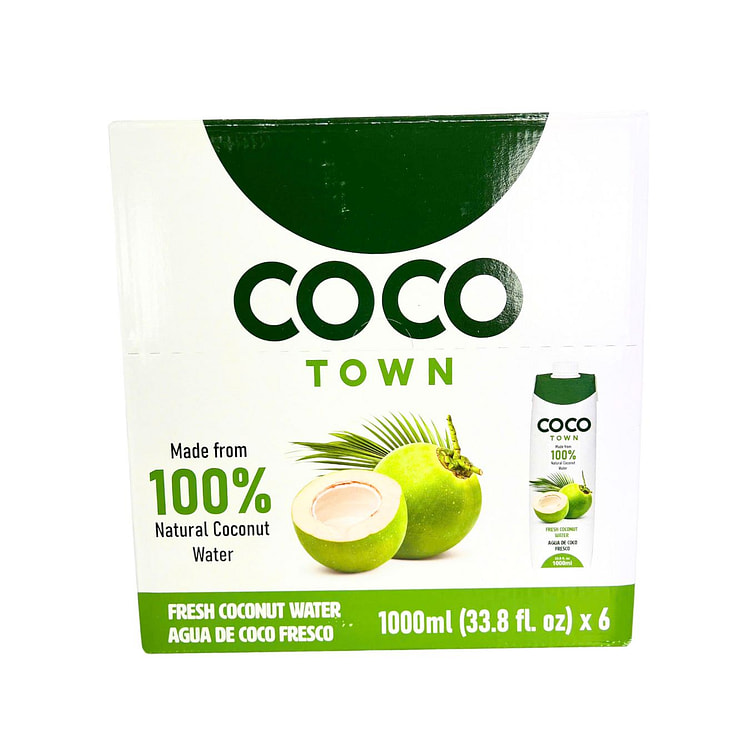 Cocotown 100% Natural Coconut Water ( 6 Bottles ) 1 case