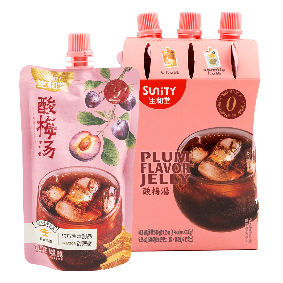 Sunity Plum Flavor Jelly 3 packs 540 g