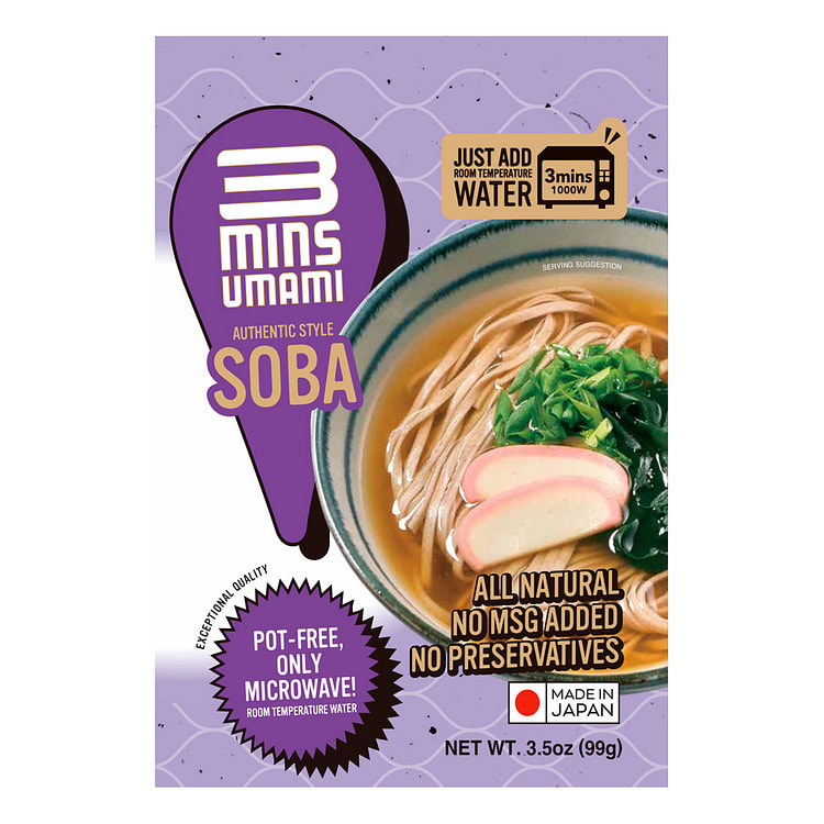 3 Min Umami Microwavable Soba 3.5 盎司