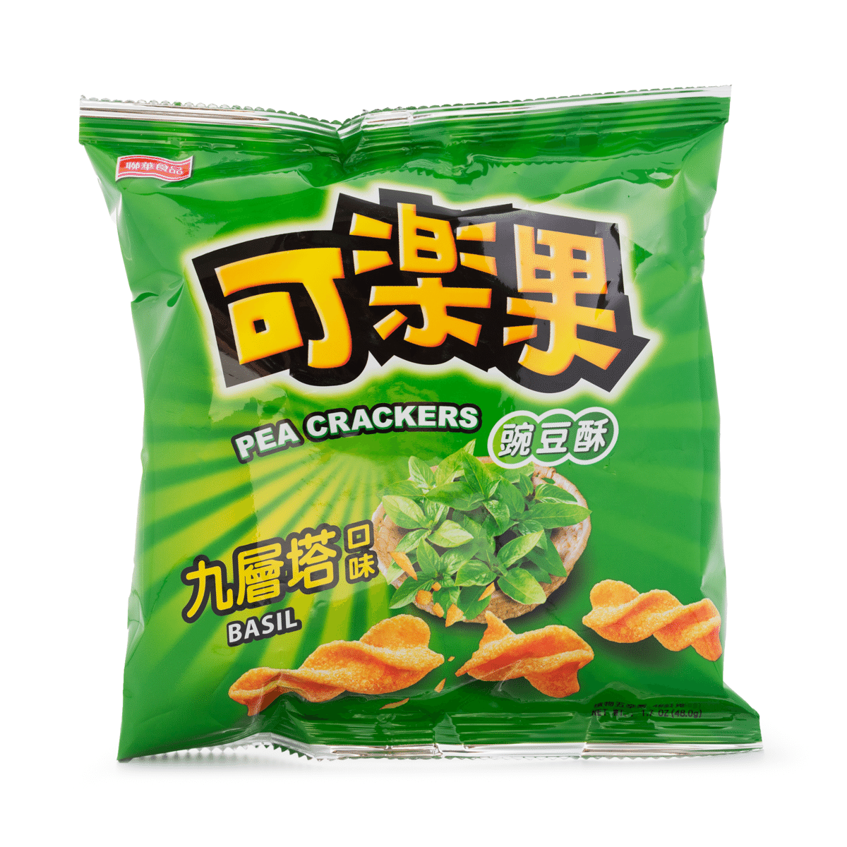 Pea Crackers, Basil Flavor 48 g*12 pack