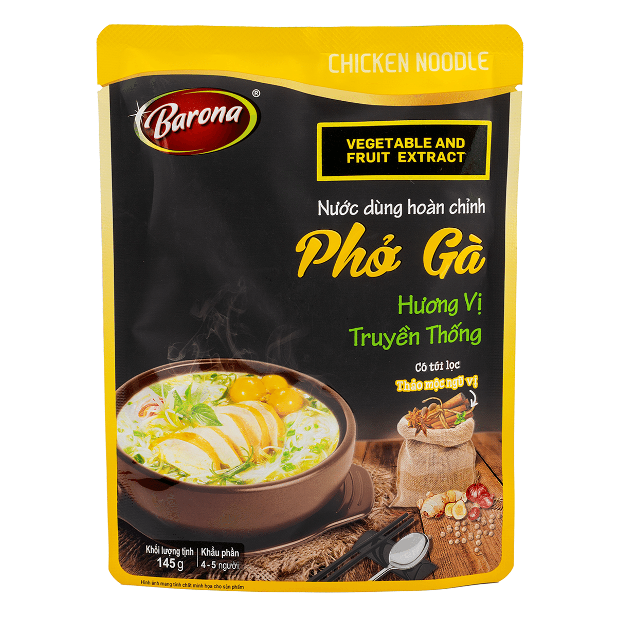 Barona Sauce for Chicken Noodle from Vegetable and Fruit Extract 145 g