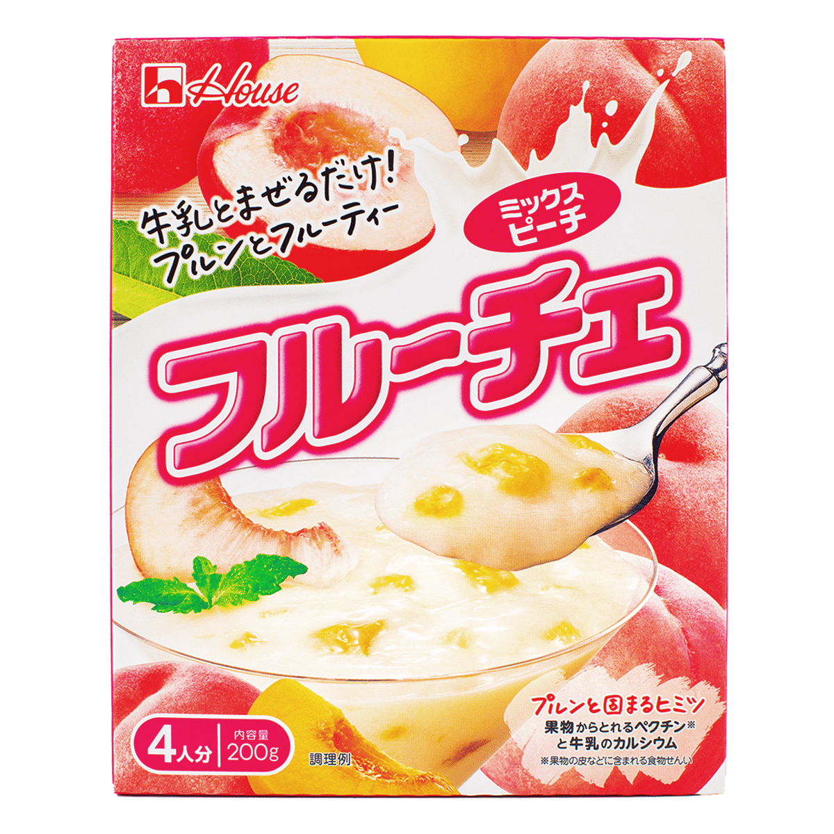 House Fruche Yogurt Mix Peach Flavor 200 g