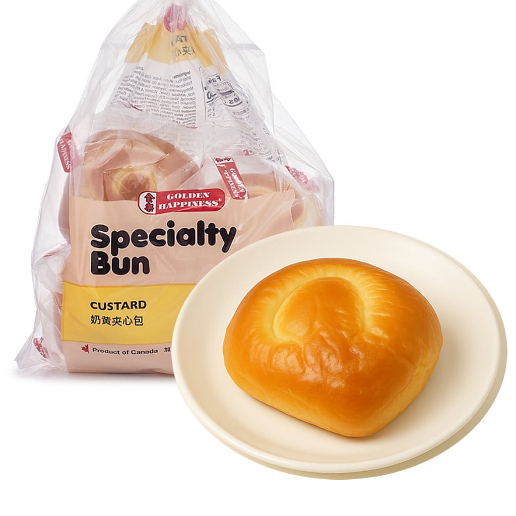 Golden Happiness Specialty Custard Bun 4pcs, Frozen 320 g