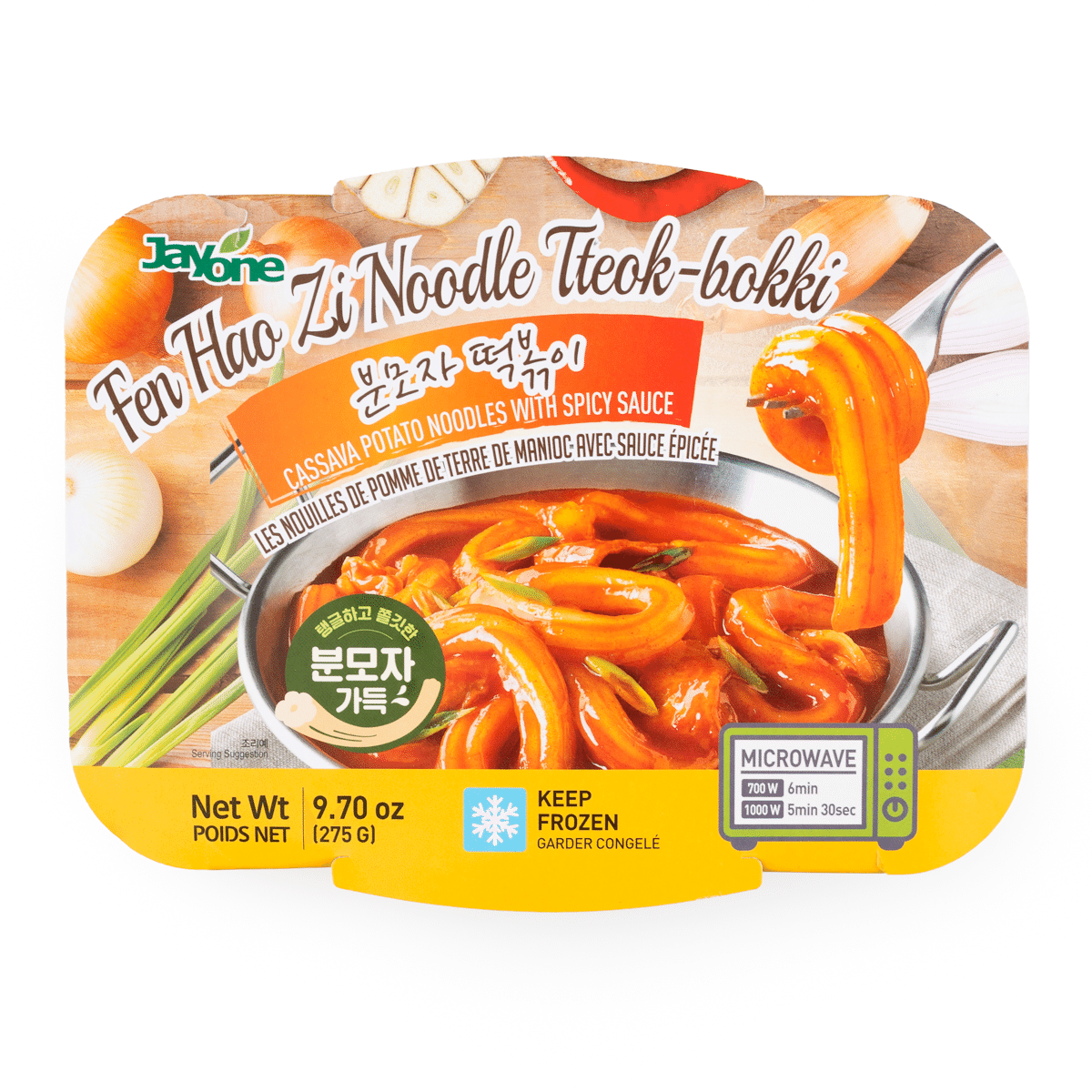 Jayone Cassava Potato Noodle w/Spicy Sauce, Frozen 275 g