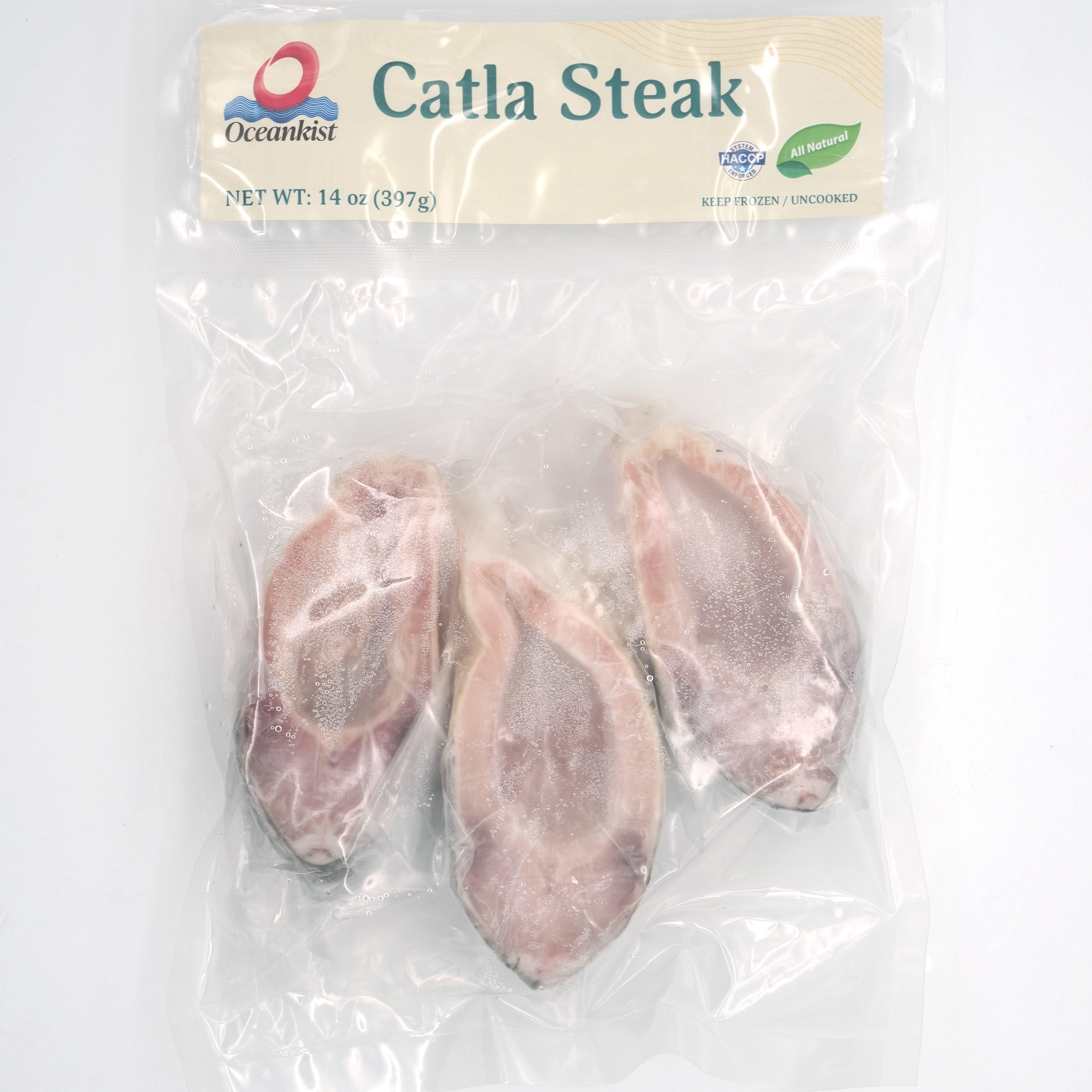 Catla Fish Steak, Frozen 14 oz