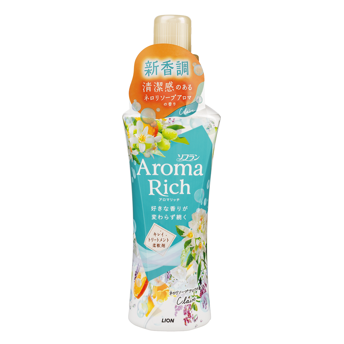 Lion Soflan Aroma Rich Claire Neroli Soap Aroma Fabric Softener 480 ml