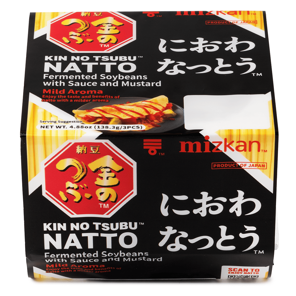 金のつぶ とろっ豆 納豆 3パック 4.84 オンス - Weee!