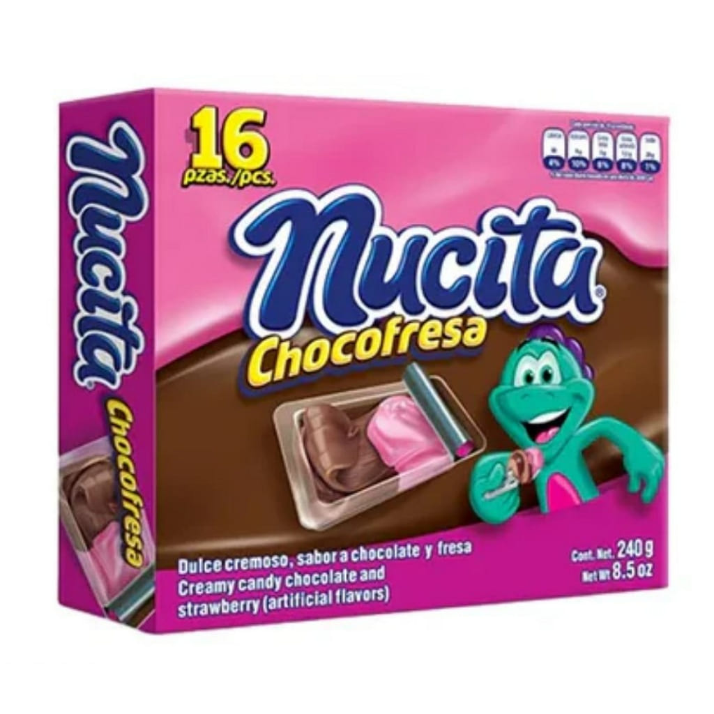 Nucita Chocofresa Dulce Cremoso 0.52 onza(s)*16 paquetes