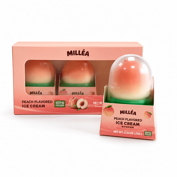 Millea 桃子味冰淇淋 3PC 225 克