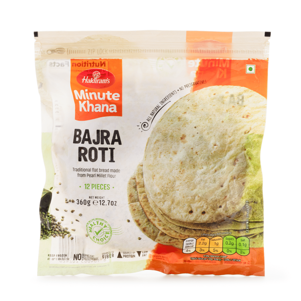 Haldiram Bajra (Millet) Roti, Frozen 12.7 oz