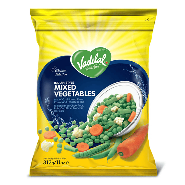 Vadilal Indian Style Mixed Vegetables, Frozen 11.01 oz