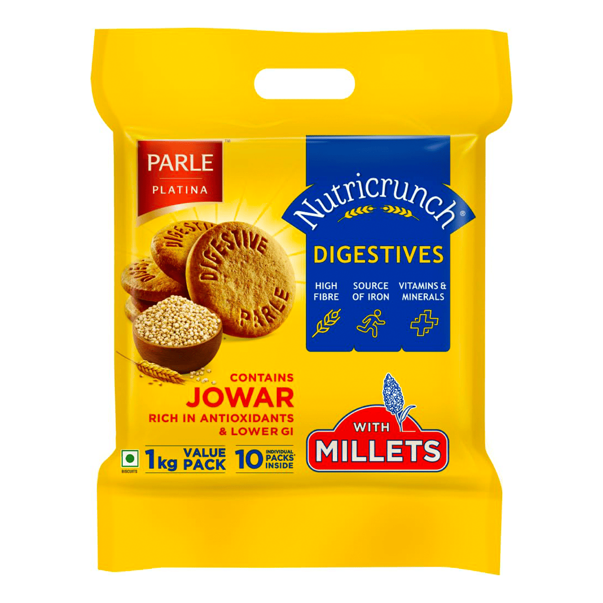 Parle Platina Nutri Crunch pacote familiar 1000 g