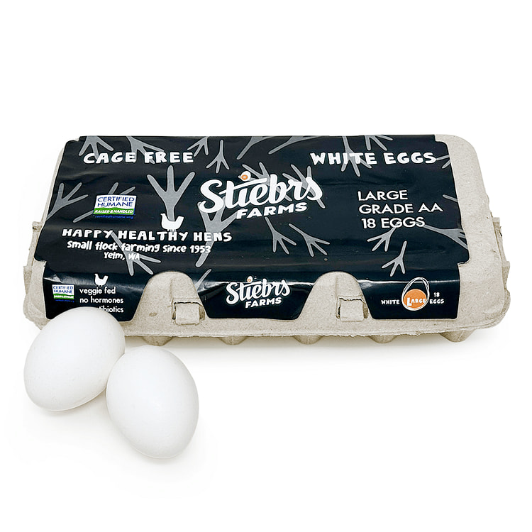 Stiebrs Farms  Cage Free AA Large White WA Local Farm 18 count
