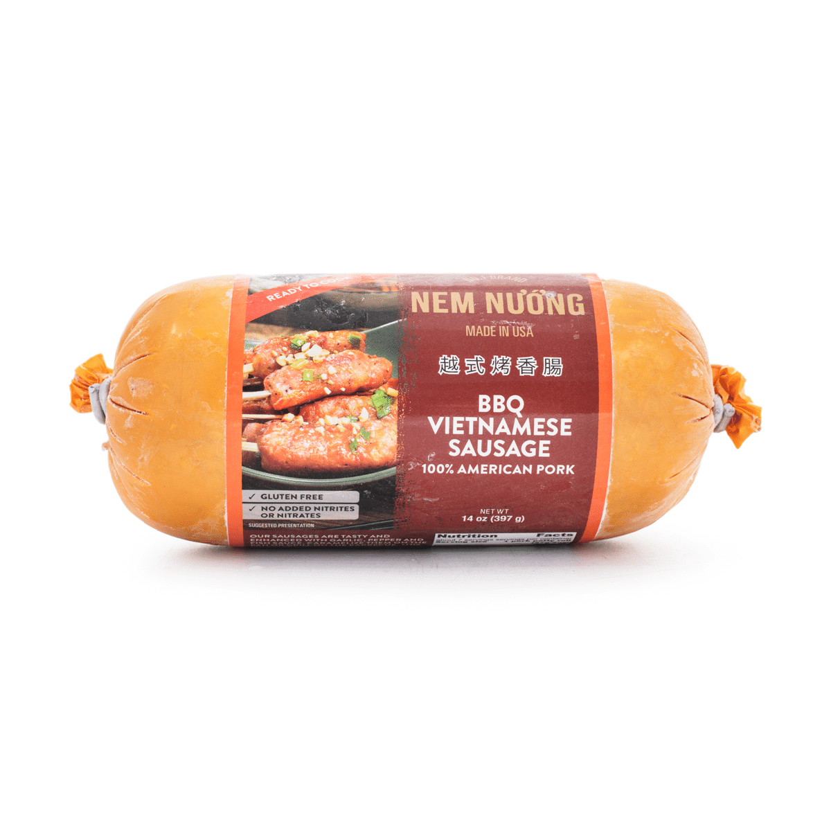 Long Phung BBQ Vietnamese Sausage, Frozen 14 oz