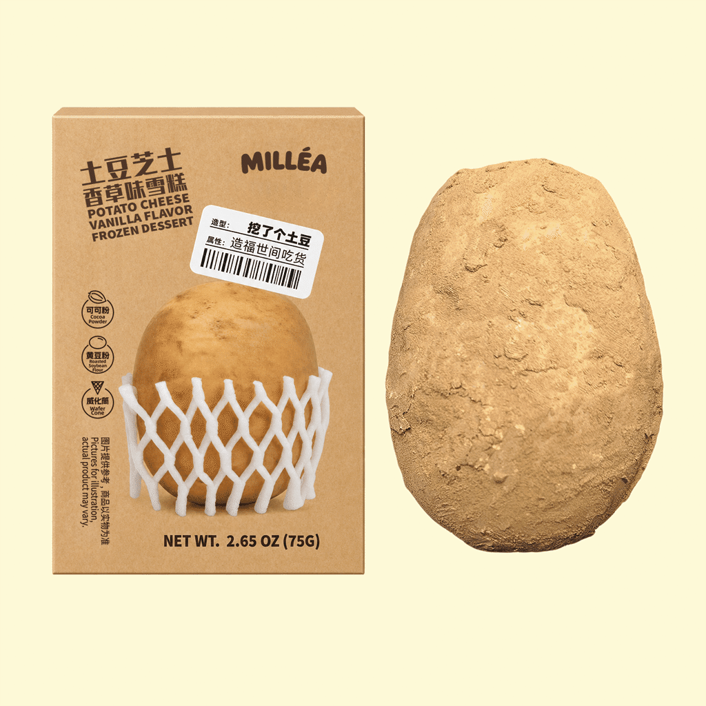 MILLEA Potato Cheese Vanilla Flavor Frozen Dessert 75 g