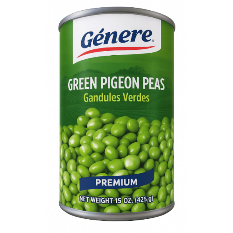 Genere Green Pigeon Peas 15 oz