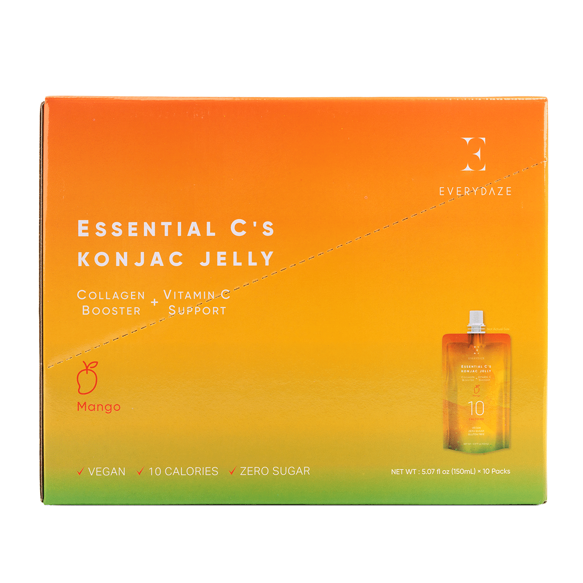 Everydaze Essential C's Collagen & Vitamin C Konjac Jelly Mango Flavor 150 ml*10 pack