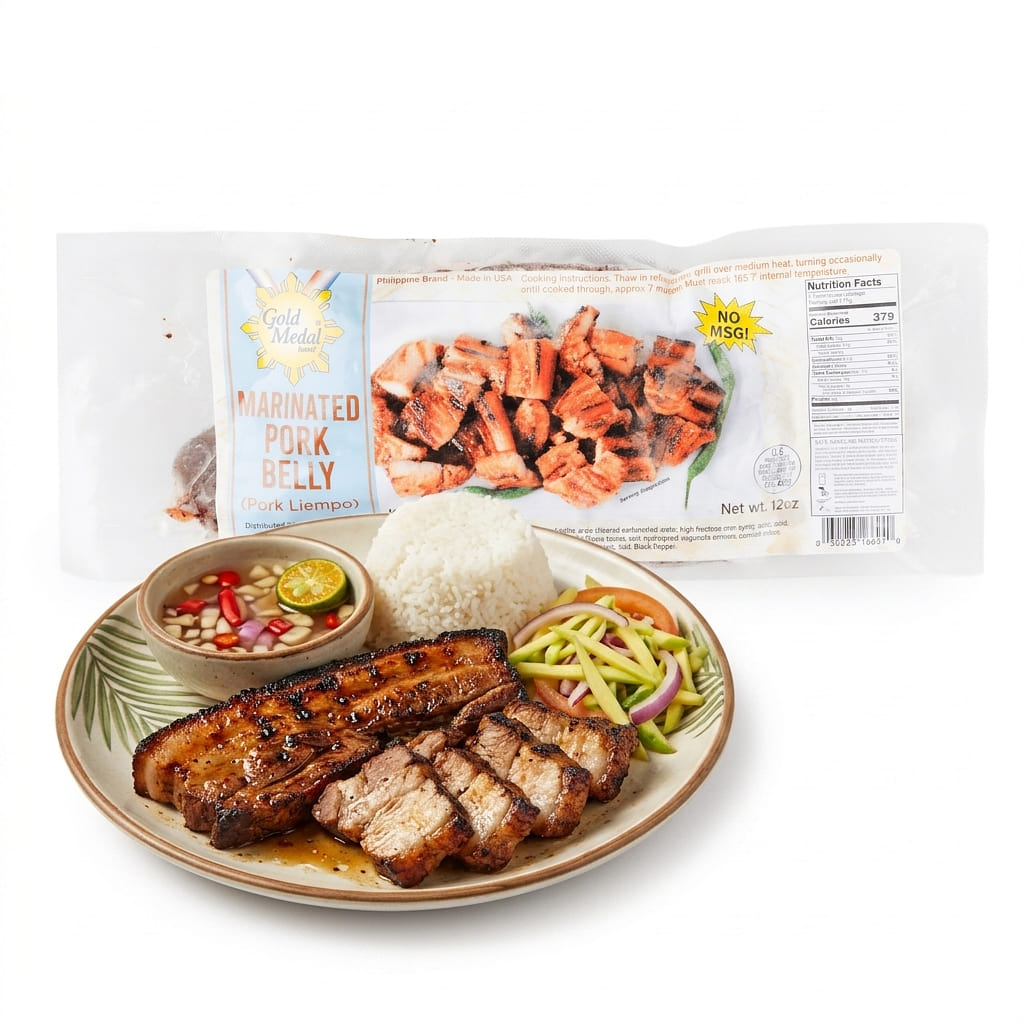 Gold Medal Marinated Pork Belly Liempo, Frozen 12 oz