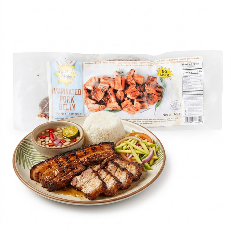 Gold Medal Marinated Pork Belly Liempo, Frozen 12 oz