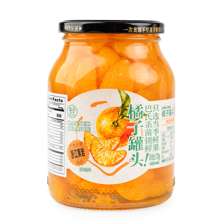 盒马 橘子罐头 好吃没压力 (超大瓶装) 烘焙DIY 水果必选 728 克