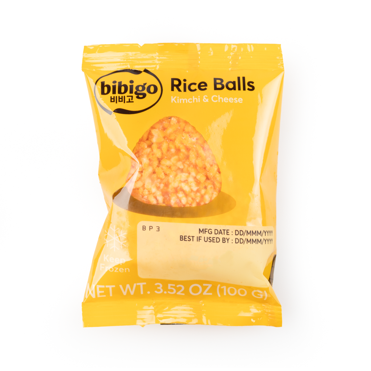 Get CJ Bibigo Kimchi Cheese Rice Ball, Frozen 500 g Delivered