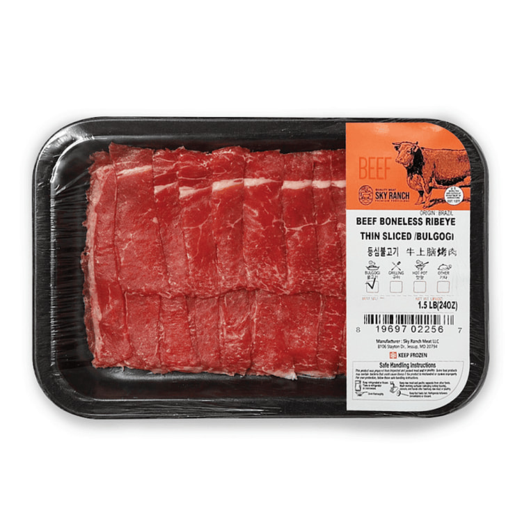 Beef Ribeye Thin Sliced/Bulgogi, Frozen 1.5 lb