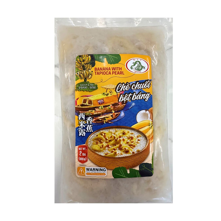 Banana with Tapioca Pearl, Frozen 2 lb