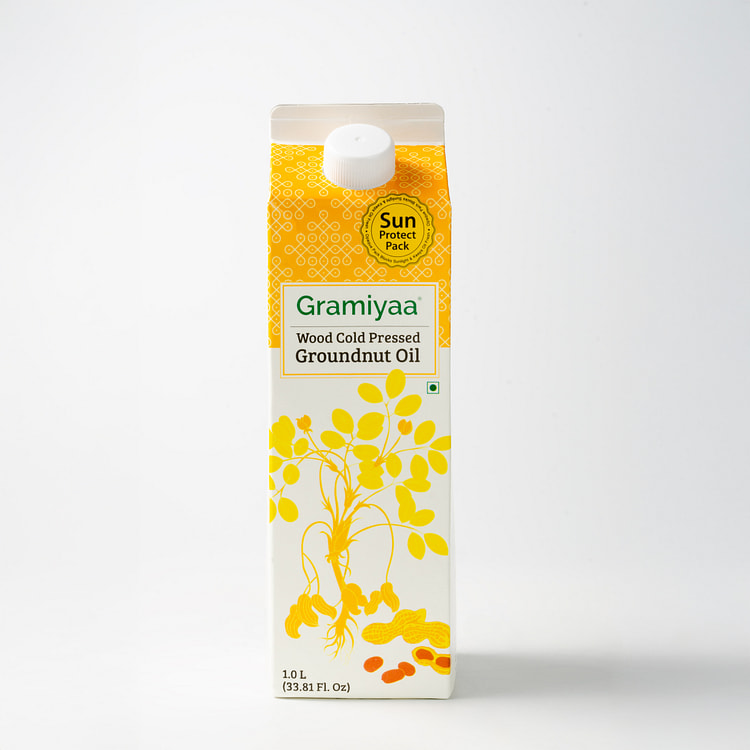 Gramiyaa Cold Pressed Virgin Groundnut (Peanut) Oil 1L 33.8 onça(s) líquida