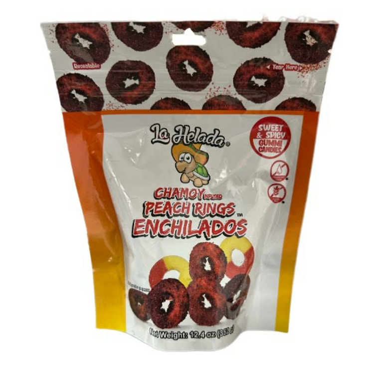 La Helada Aros de Durazno Enchilado 8 Caja de