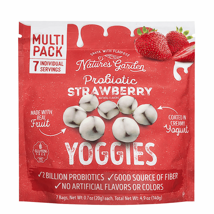 Natures Garden 益生菌草莓酸奶粒 内含30小包 4.9 盎司