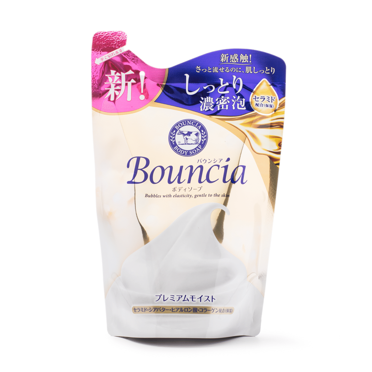 Bouncia COW 牛乳石硷 浓密泡沫沐浴露 超保湿 补充装 340 毫升