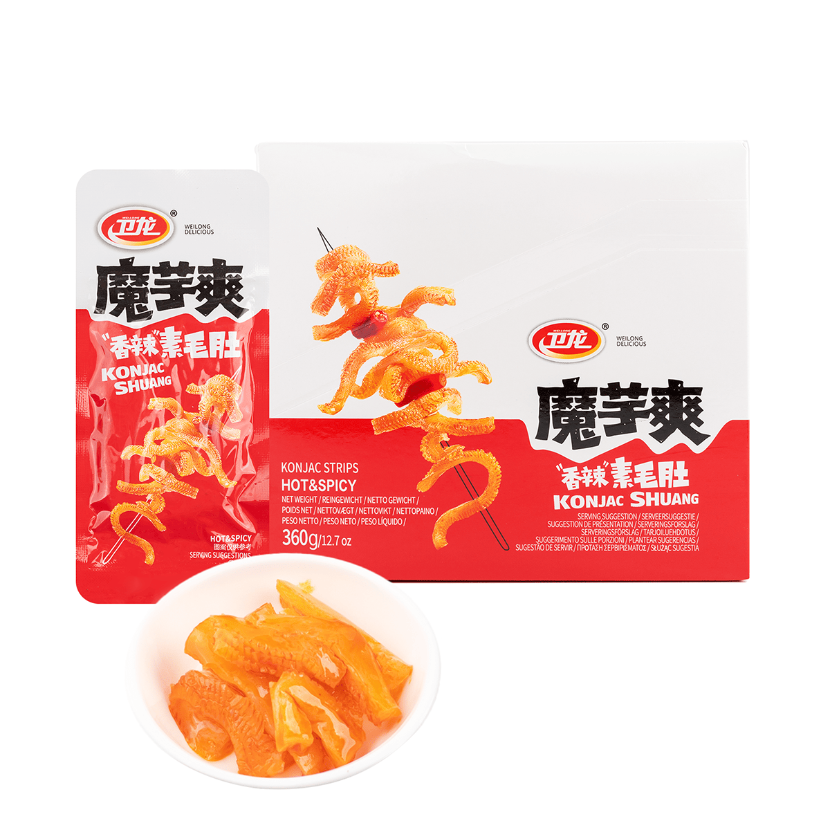 Weilong Hot and Spicy Konjac Snack 360 g