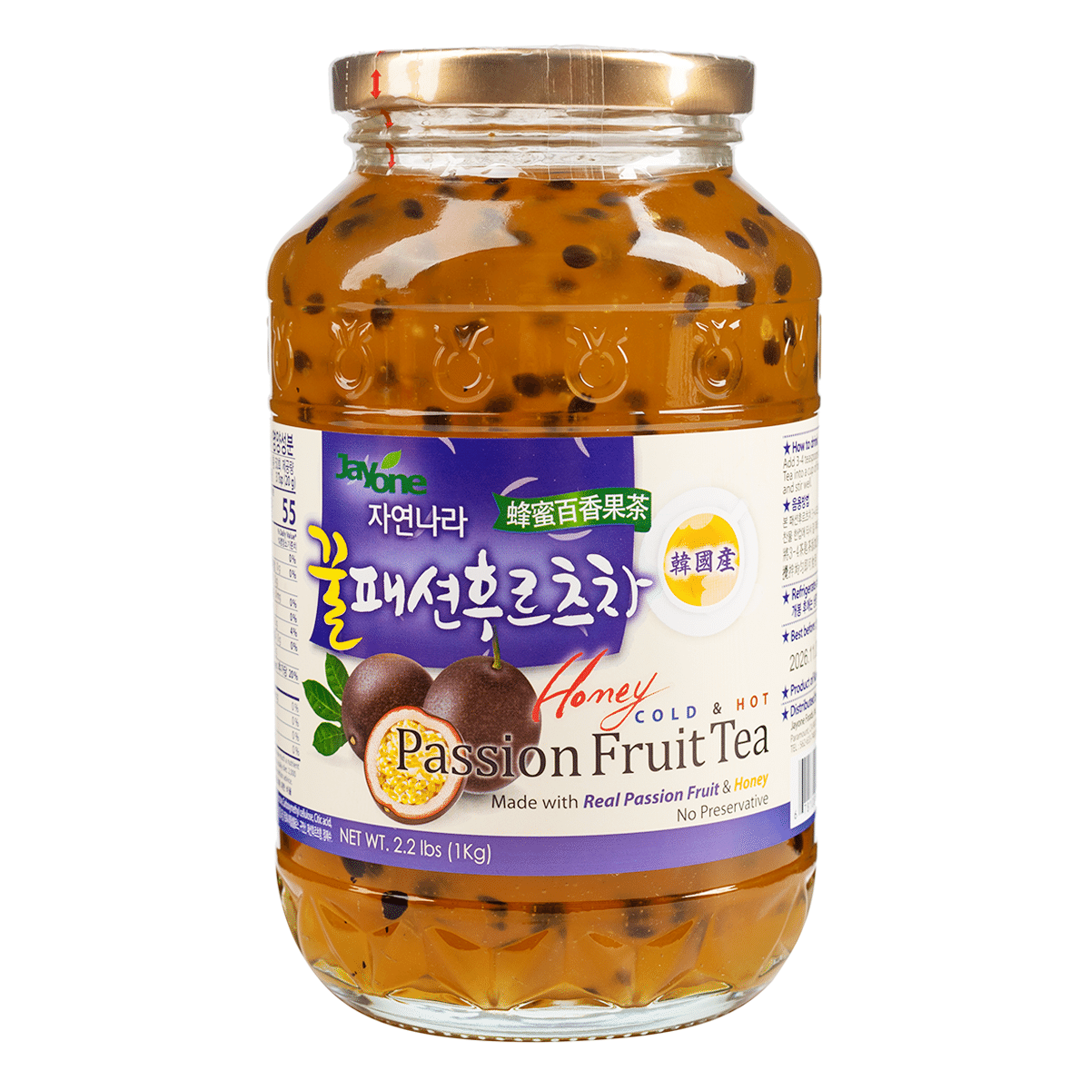 Jayone 蜂蜜百香果茶 2.2 磅*12 包
