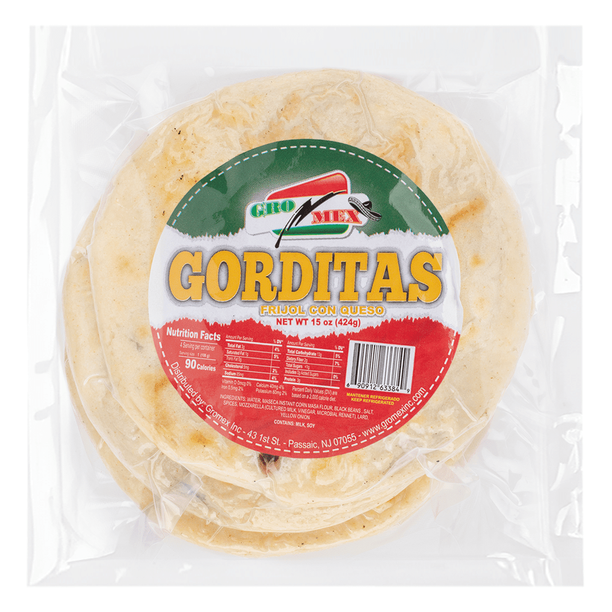 Gromex Gorditas Frijo/Queso 15 oz