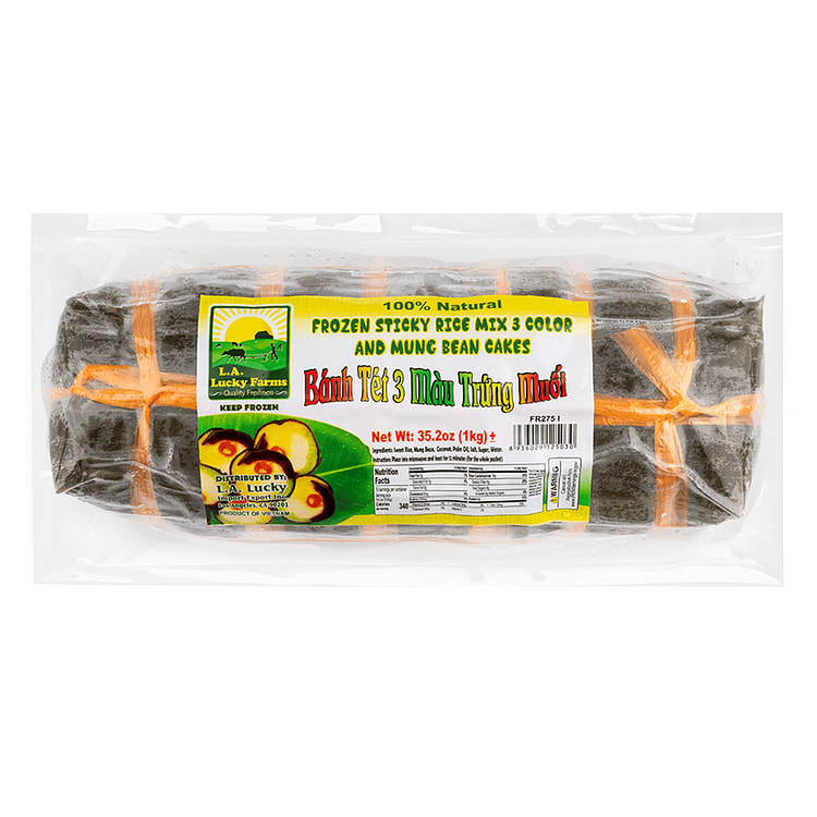 Sticky Rice Mixed 3 Color and Mung Bean Cake, Frozen 1000 g