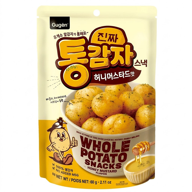GUGEN WHOLE POTATO SNACKS HONEY MUSTARD FLAVOR 60 g