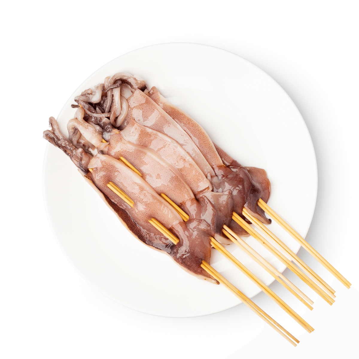 Jack and King's Frozen Large Squid Skewers 6pcs 1 lb