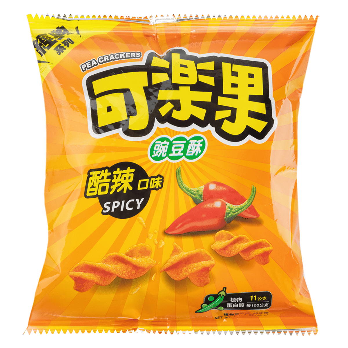 聊华食品 可乐果 豌豆酥 酷辣味 48 克