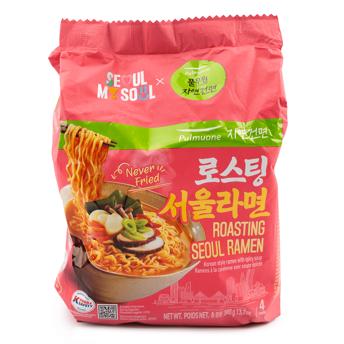 Pulmuone Roasting Seoul Ramen 13.7 oz*8 pack
