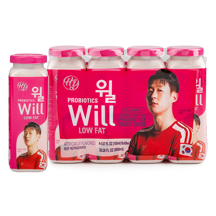 HY WILL 低脂 乳酸菌饮料 韩国国民益生菌 4 瓶