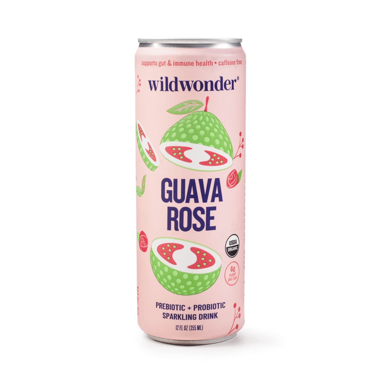 Wildwonder Guava Rose Sparkling Drink 12 fl.oz