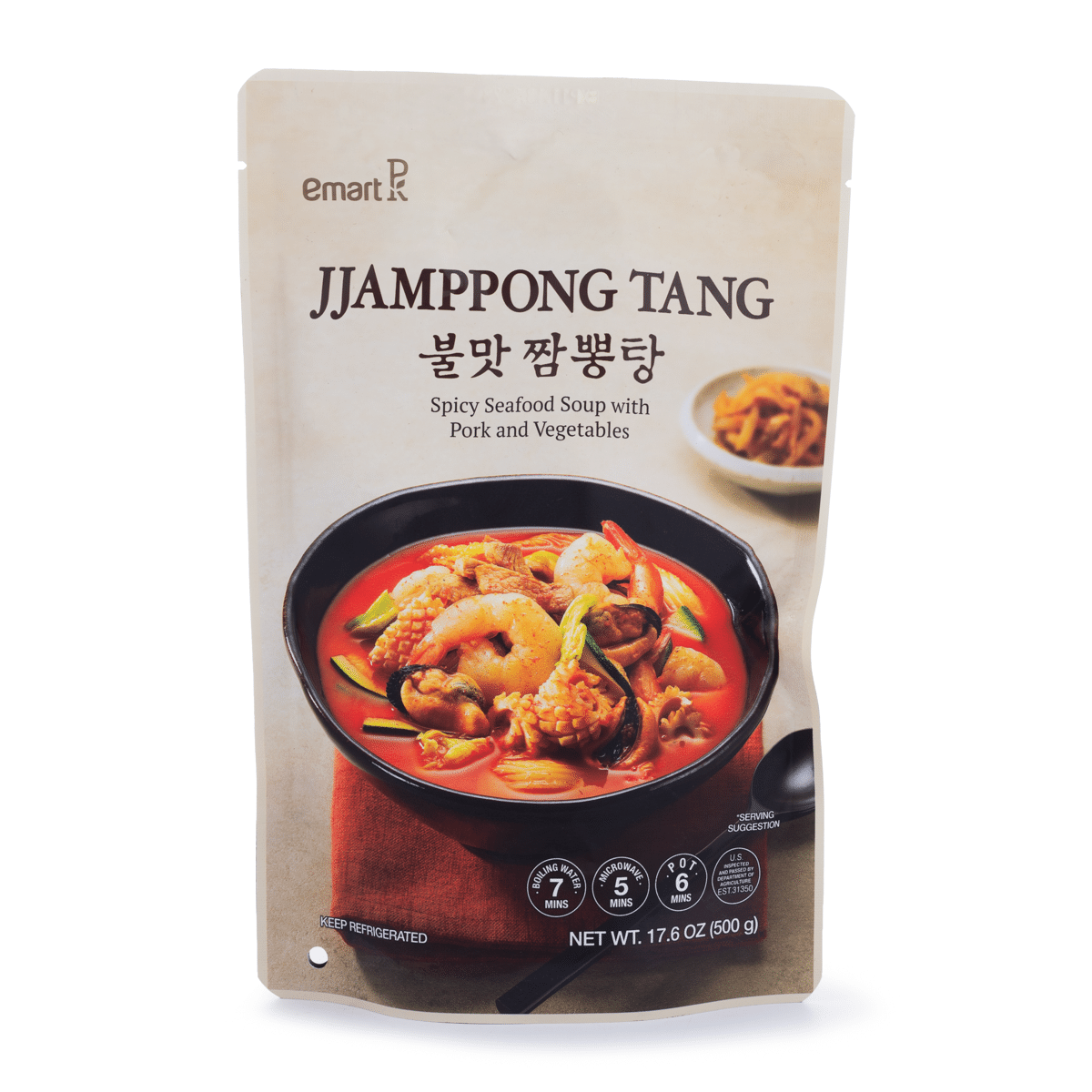易买得PK 韩式香辣猪肉蔬菜海鲜汤 17.6 盎司