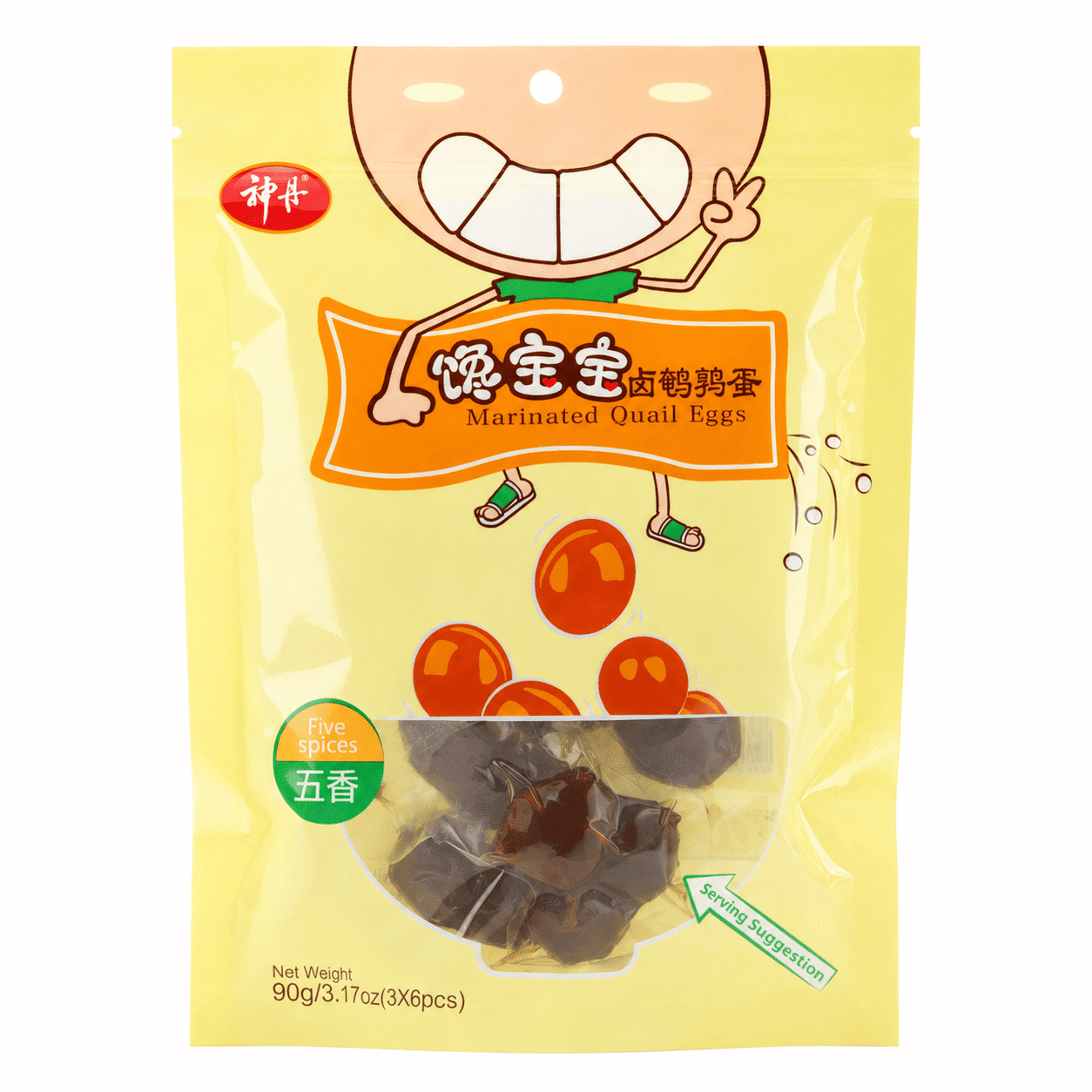 ShenDan Marinated Quail Eggs, Five Spices Flavor 90 g