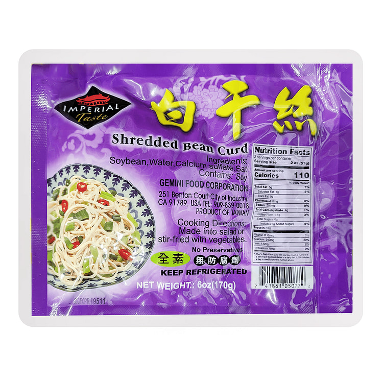 Imperial Taste Shred Bean Curd 6 オンス