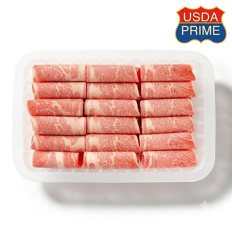 USDA Prime Premium Beef Chuck Roll For Shabu-Shabu, Frozen 12 oz